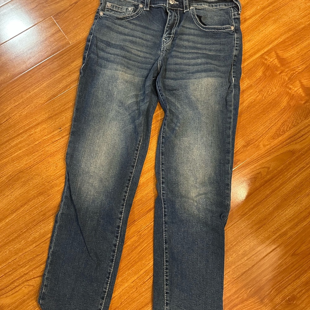 True Religion Women's Blue Straight Leg Jeans